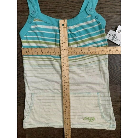 RUSTY strip Tank Top Size Large Color Block women's XS - Picture 6 of 7